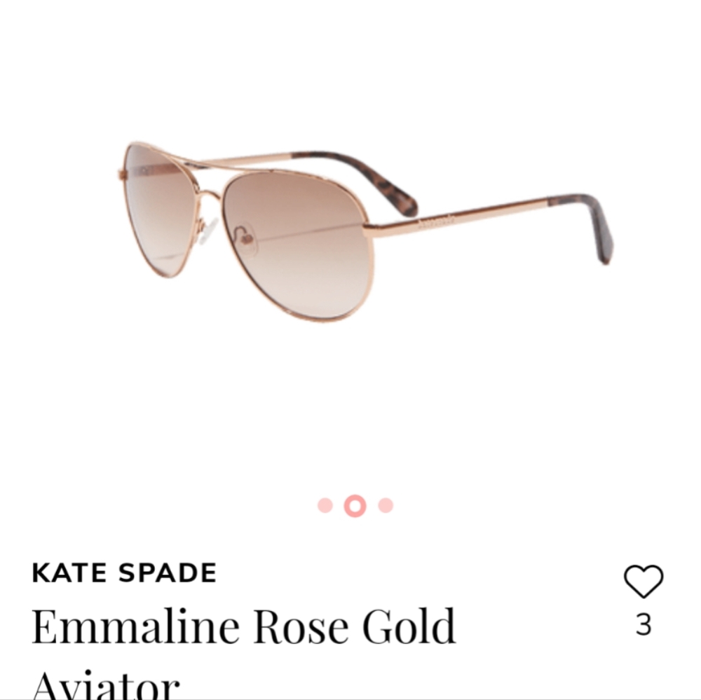 NWT Kate Spade Emmaline Rose Gold Aviator MMAO!